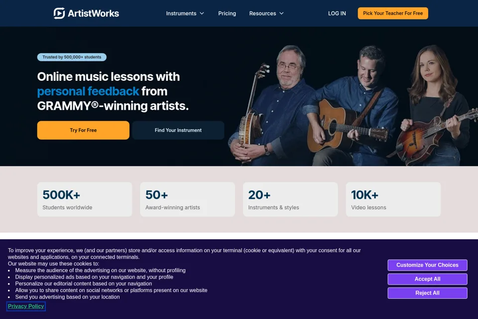 Landing page preview