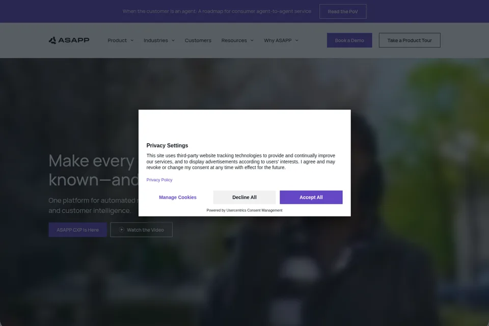 Aperçu de la landing page