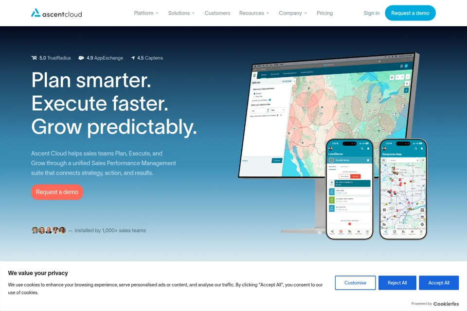 Aperçu de la landing page