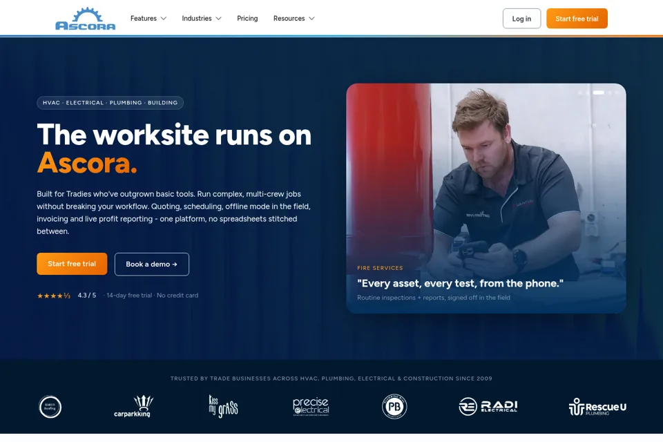 Aperçu de la landing page