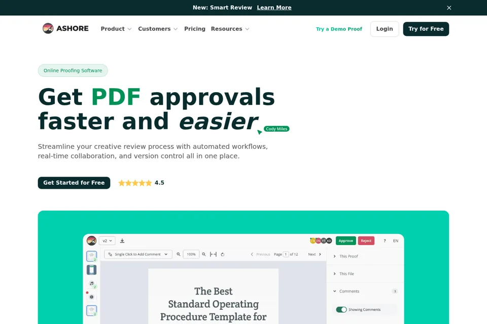 Landing page preview