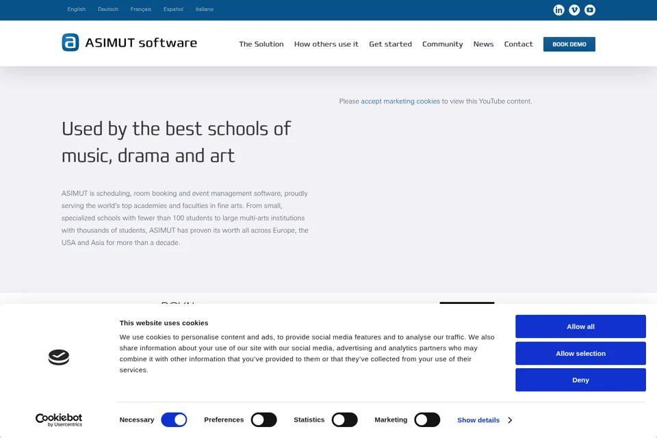 Aperçu de la landing page