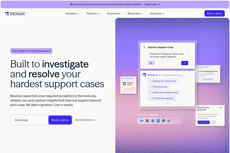 Aperçu de la landing page