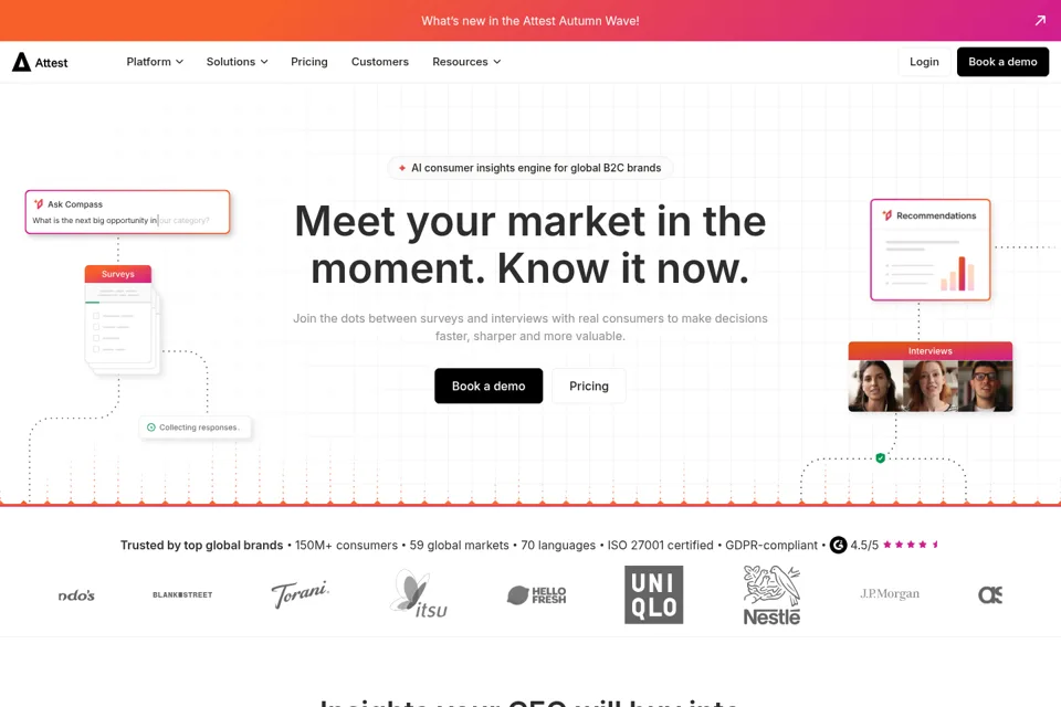 Aperçu de la landing page