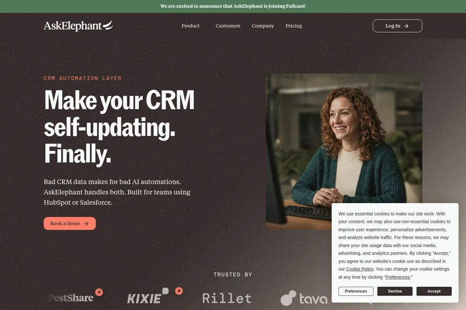 Aperçu de la landing page