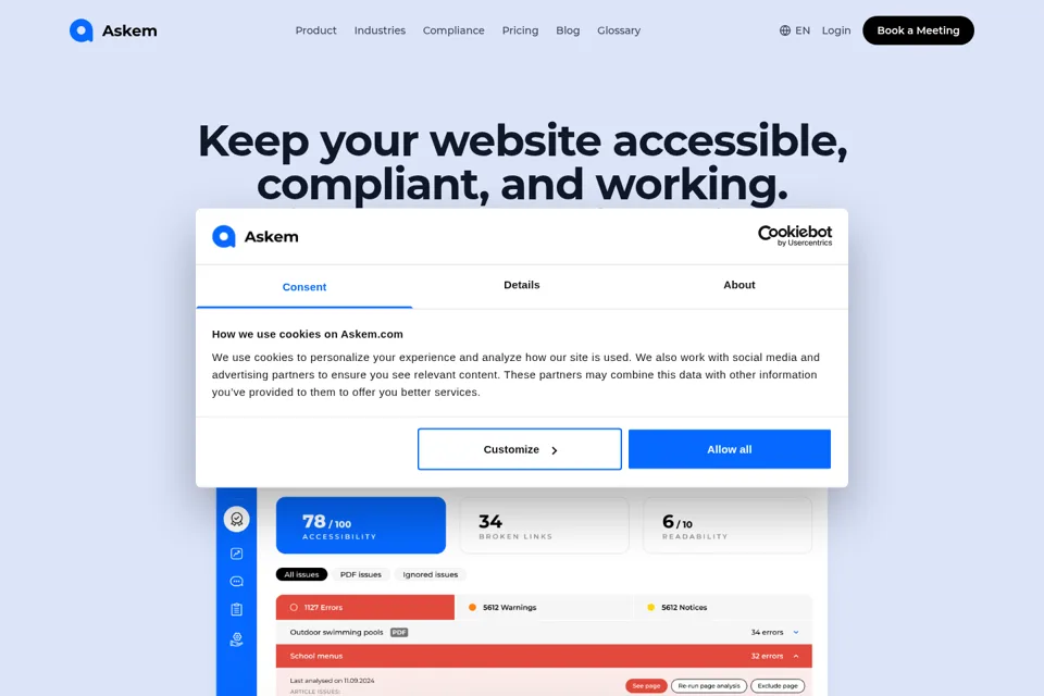 Landing page preview