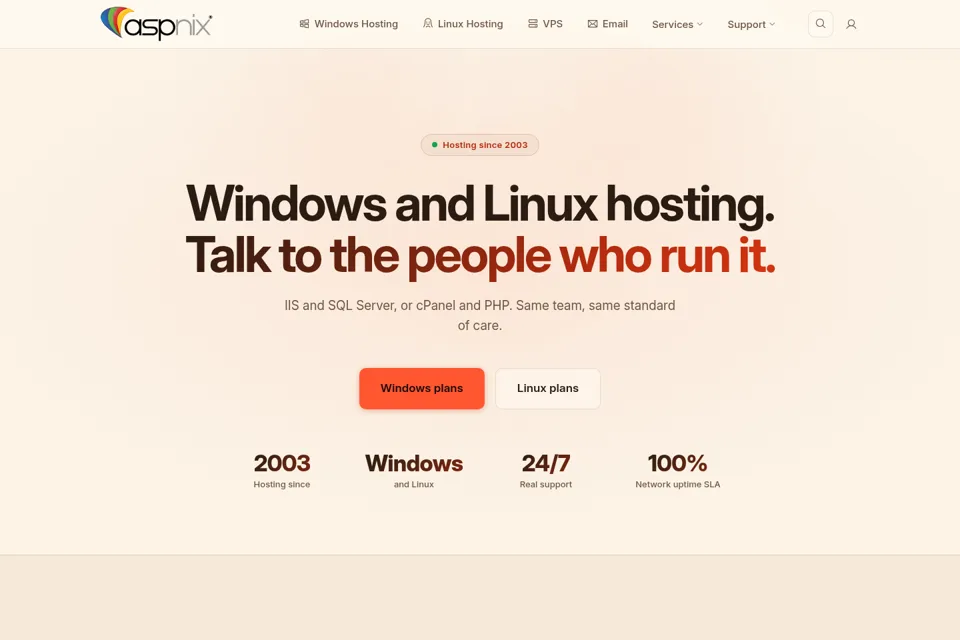 Aperçu de la landing page