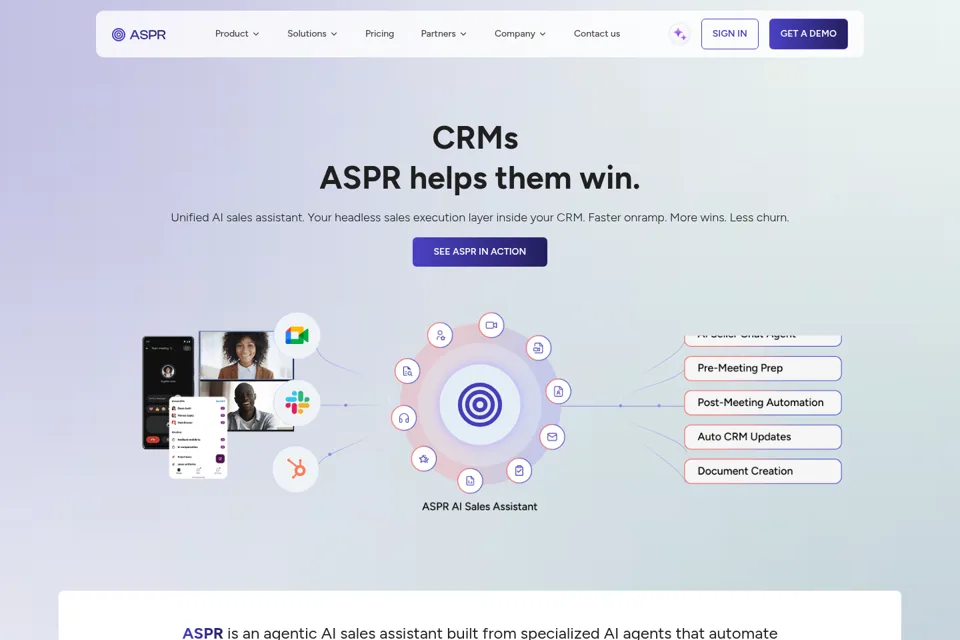 Aperçu de la landing page