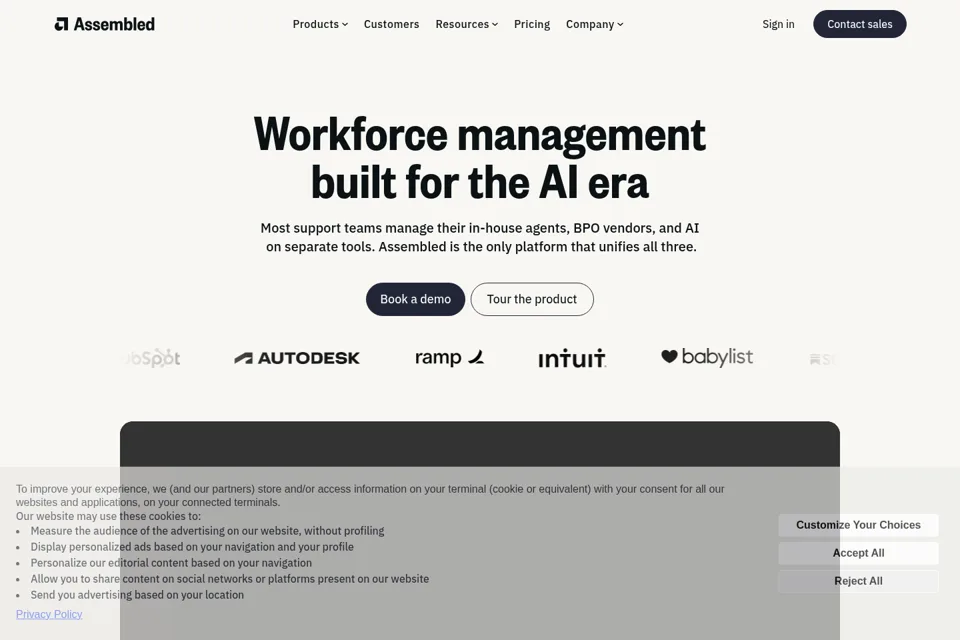 Aperçu de la landing page