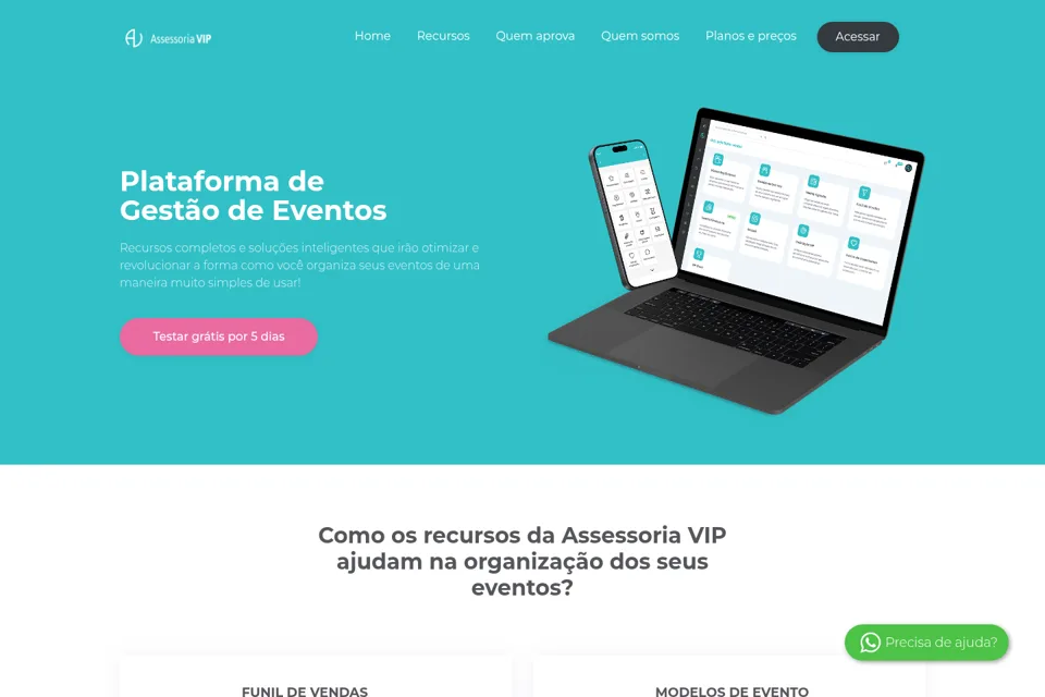Aperçu de la landing page
