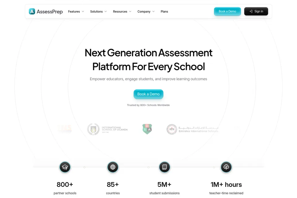 Aperçu de la landing page