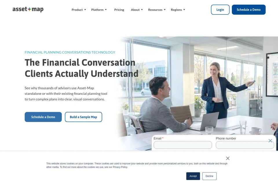 Aperçu de la landing page