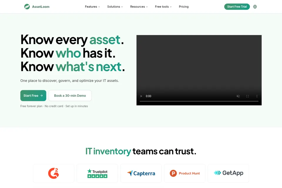 Aperçu de la landing page