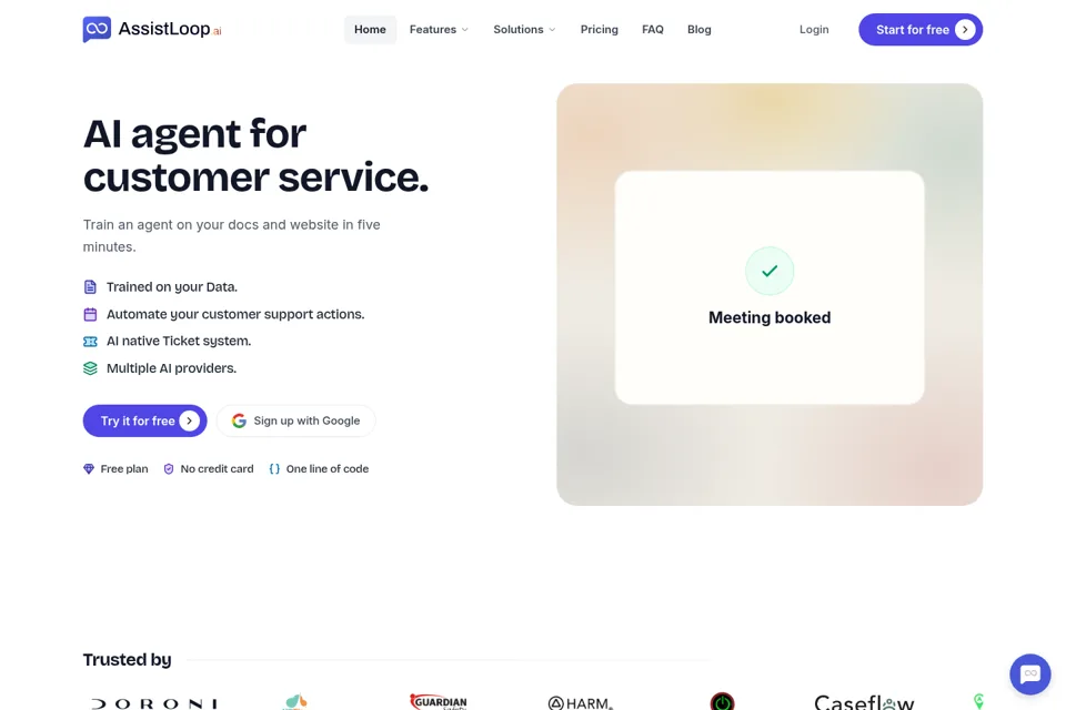 Aperçu de la landing page