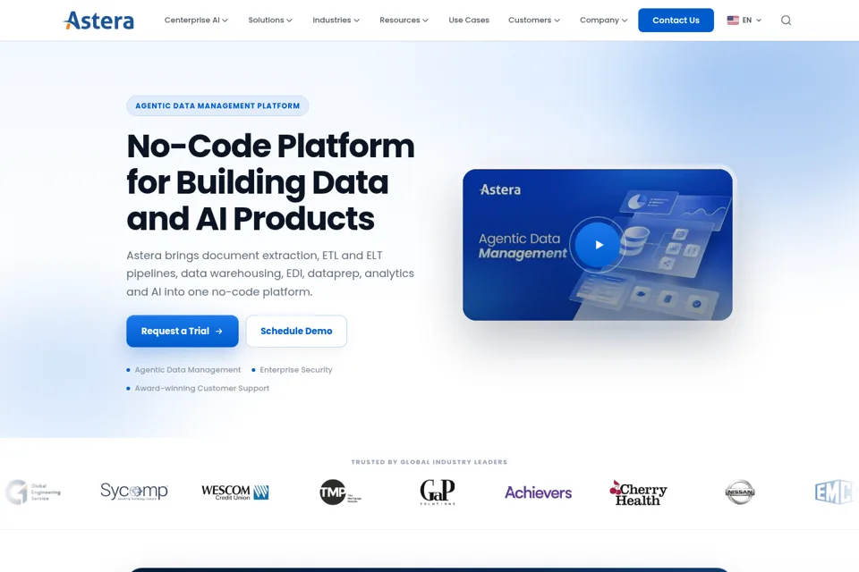 Aperçu de la landing page