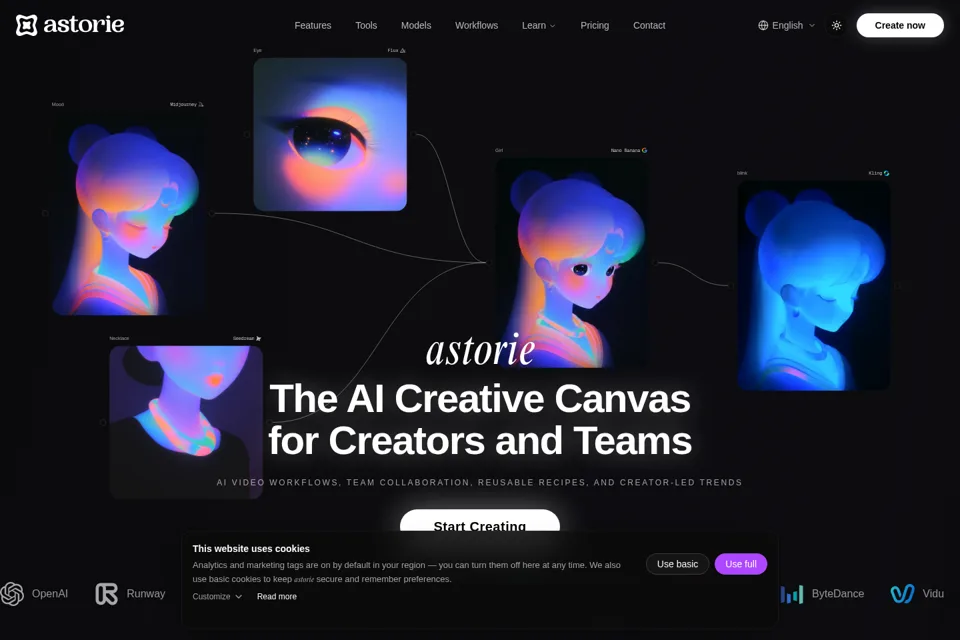 Aperçu de la landing page