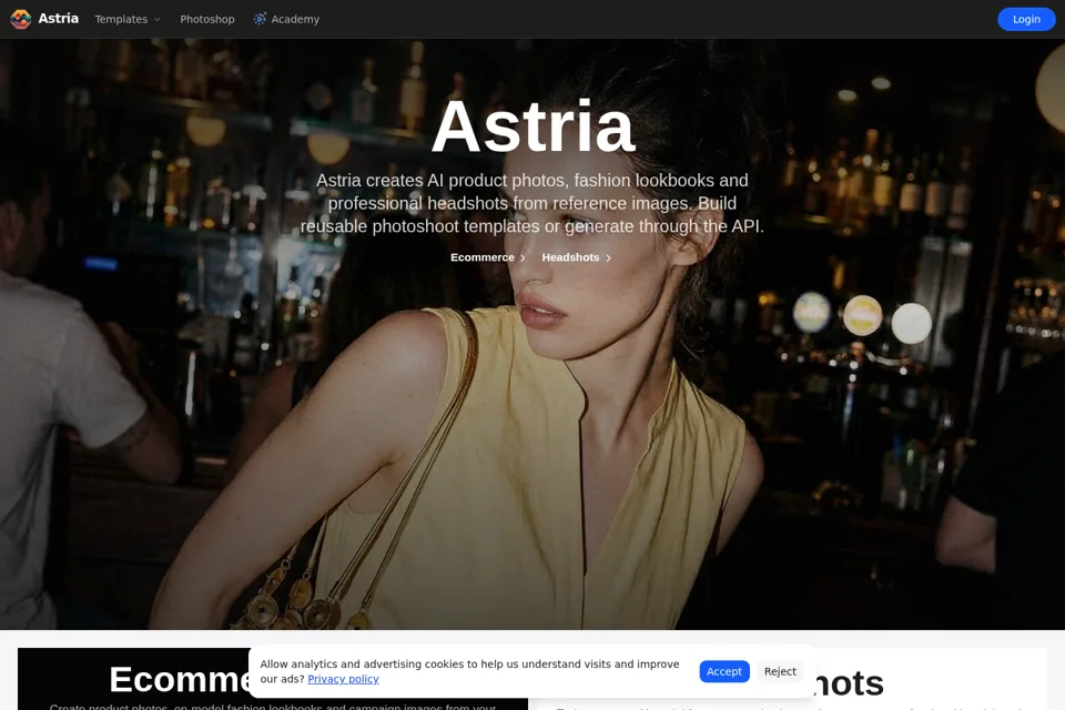 Aperçu de la landing page