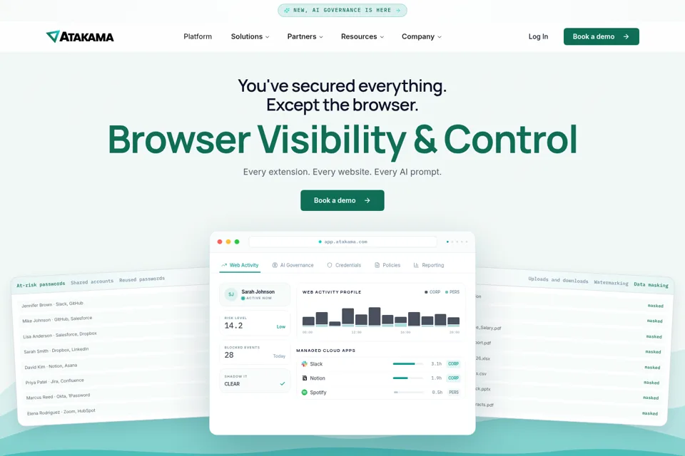 Aperçu de la landing page