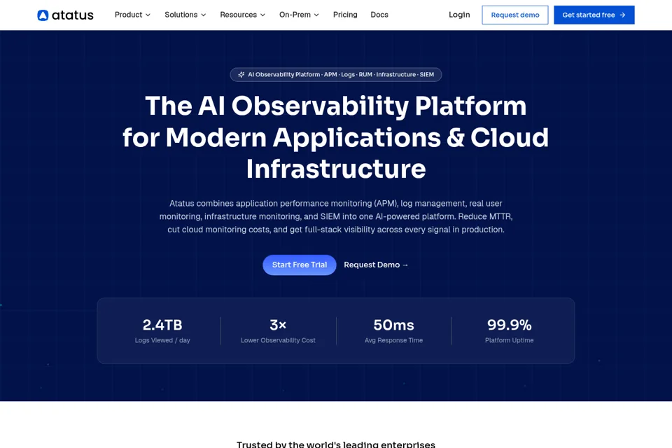 Aperçu de la landing page