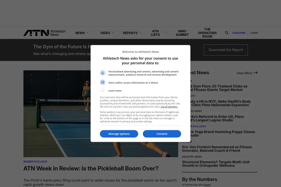 Aperçu de la landing page
