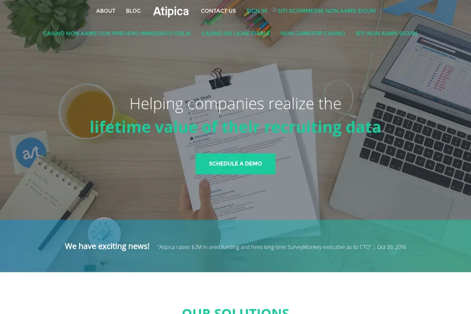 Aperçu de la landing page