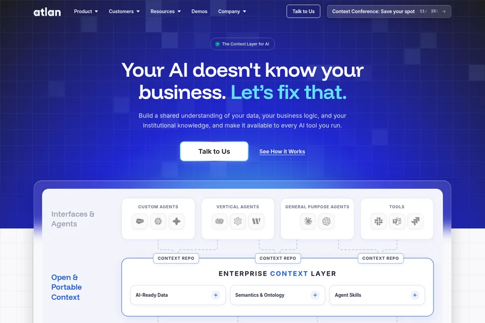Aperçu de la landing page