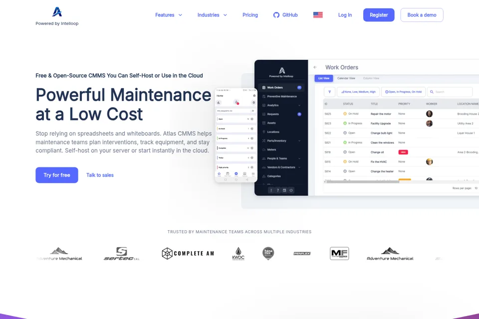 Aperçu de la landing page
