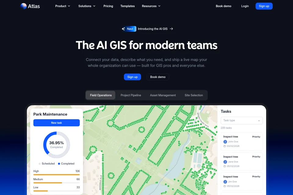 Aperçu de la landing page