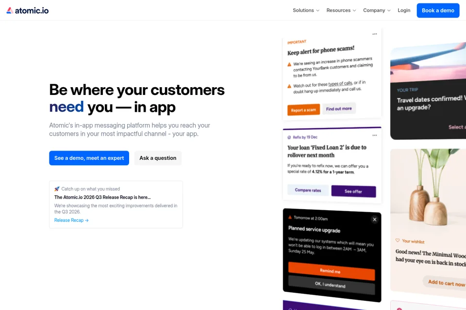 Aperçu de la landing page