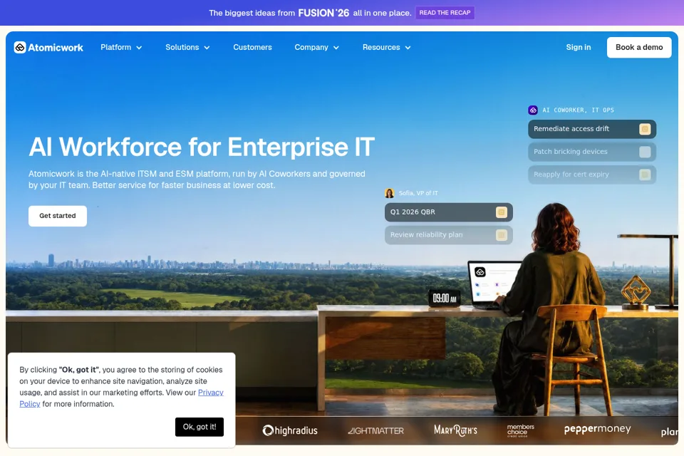 Aperçu de la landing page