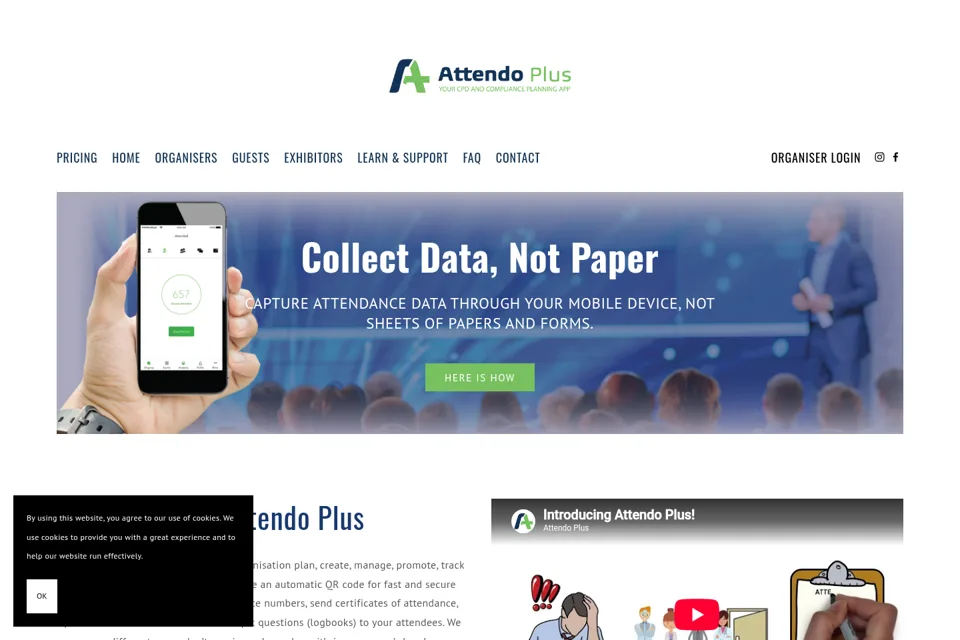 Aperçu de la landing page