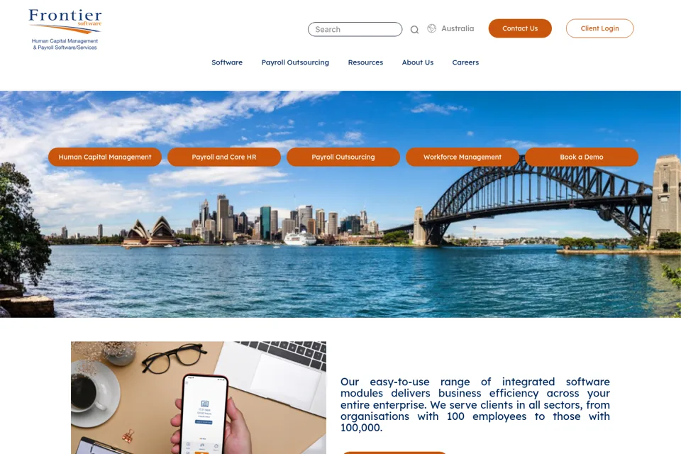 Aperçu de la landing page