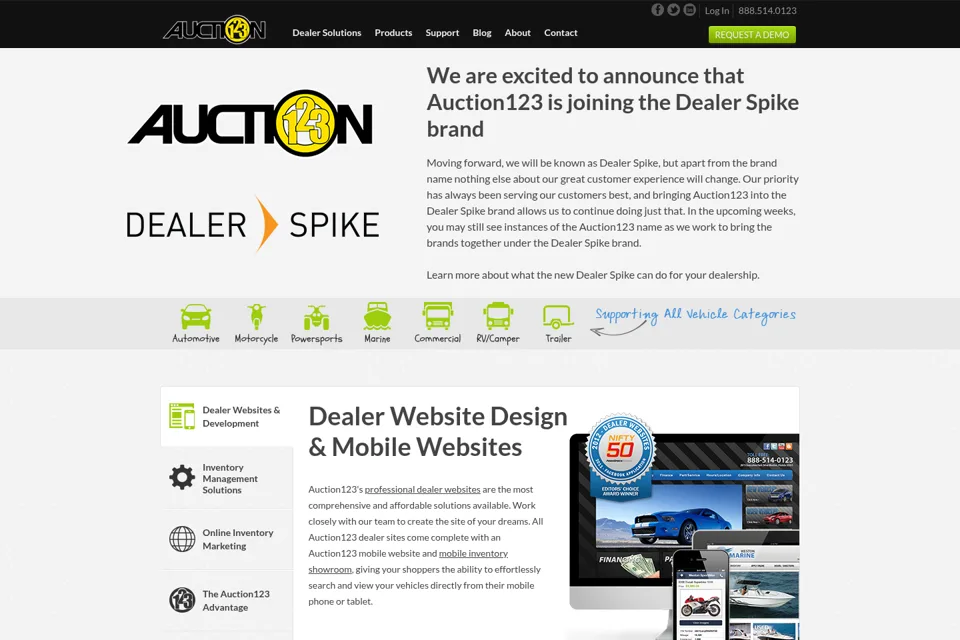 Aperçu de la landing page