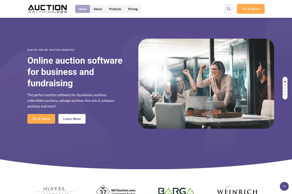 Aperçu de la landing page