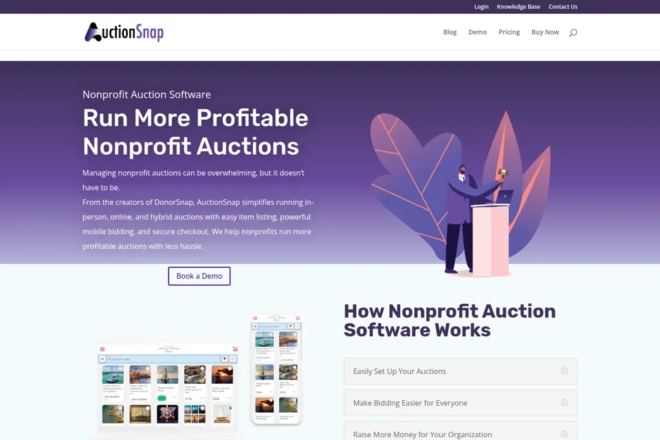 Aperçu de la landing page