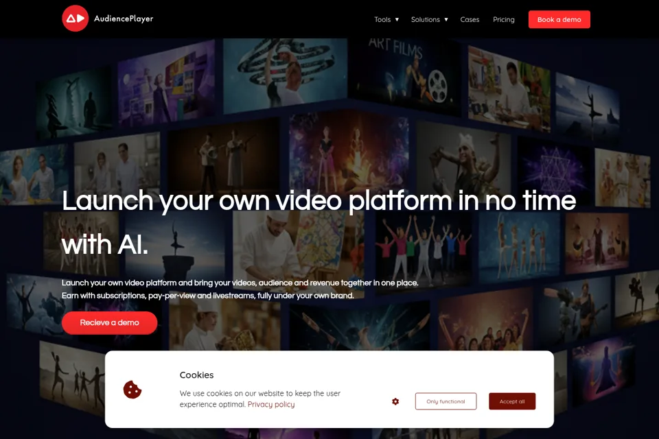 Aperçu de la landing page
