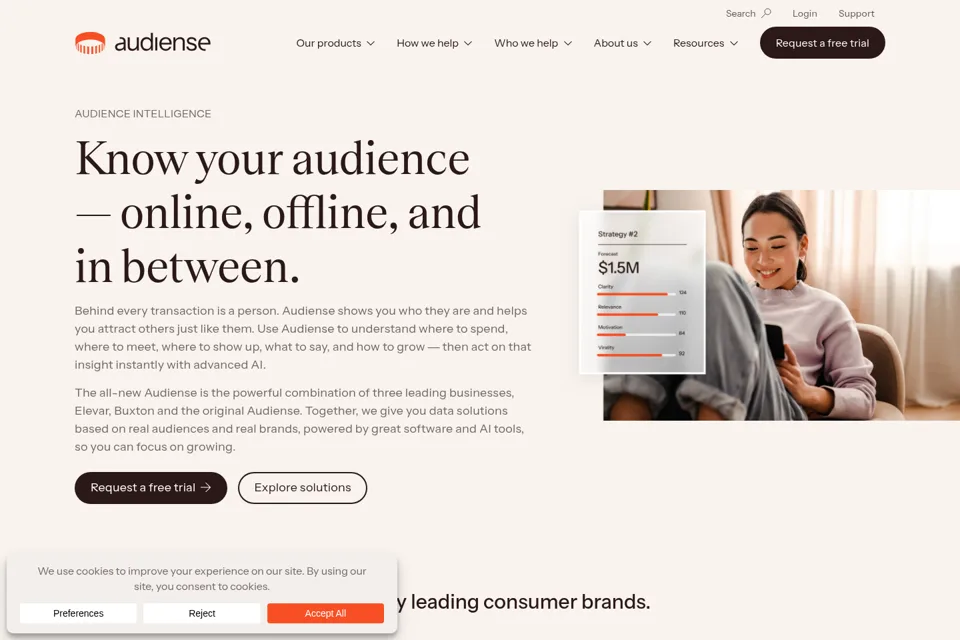 Aperçu de la landing page