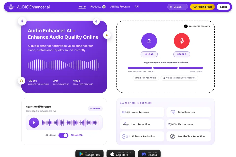 Aperçu de la landing page
