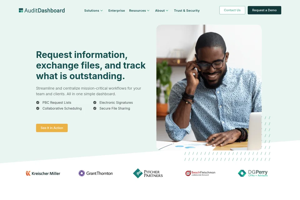 Aperçu de la landing page