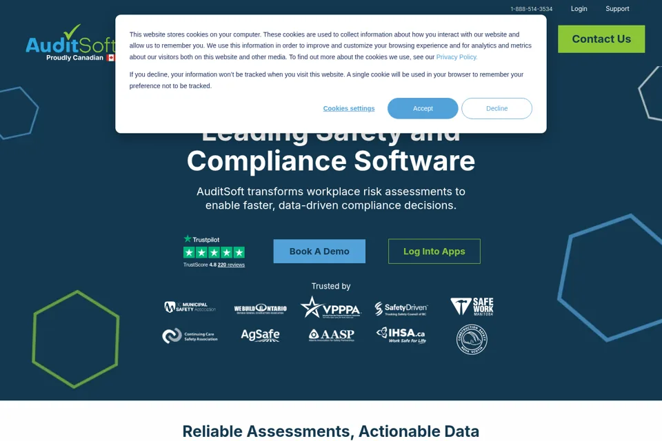 Aperçu de la landing page