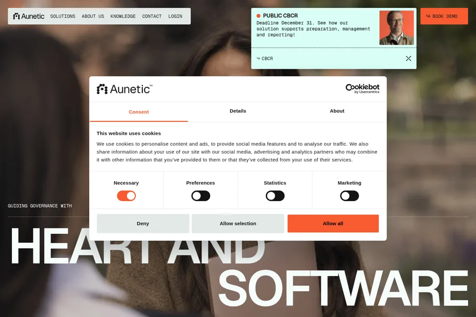 Aperçu de la landing page