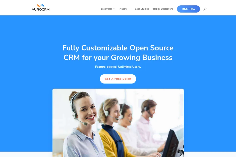 Aperçu de la landing page