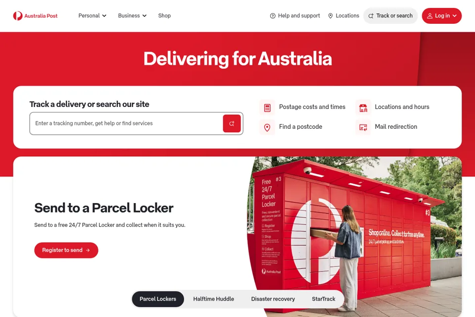 Aperçu de la landing page