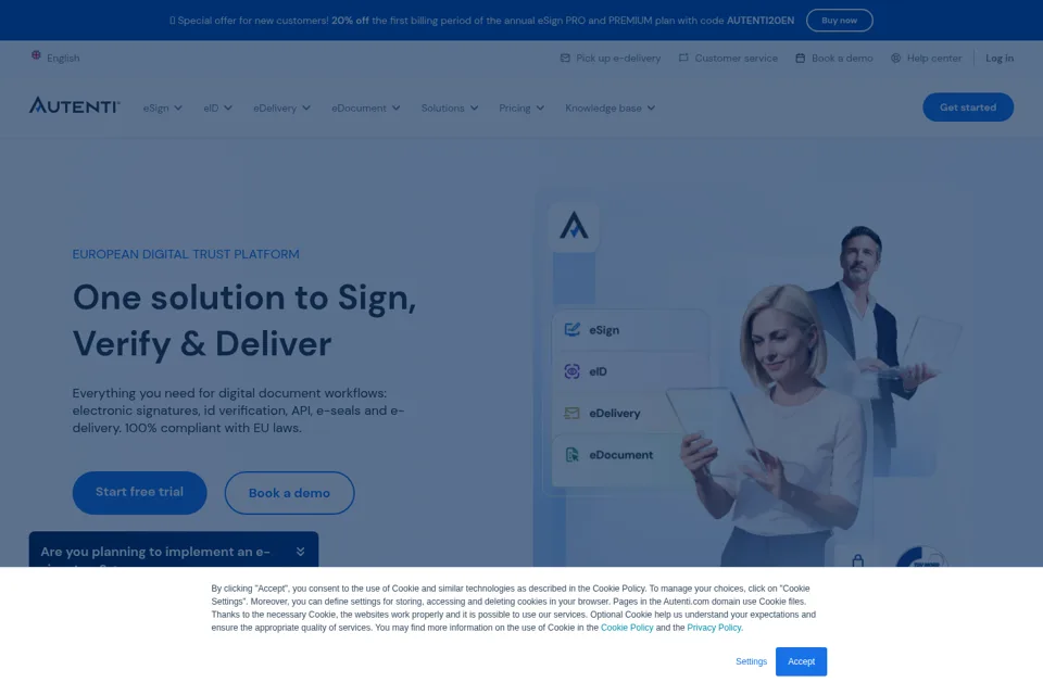 Aperçu de la landing page