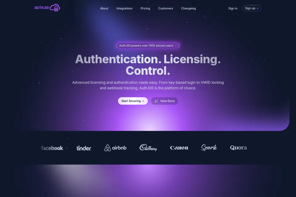 Aperçu de la landing page