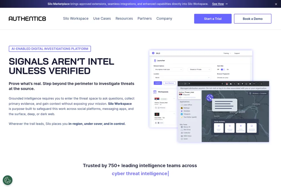 Aperçu de la landing page