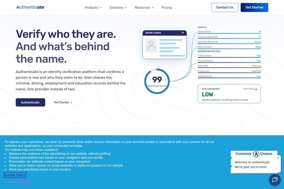 Aperçu de la landing page