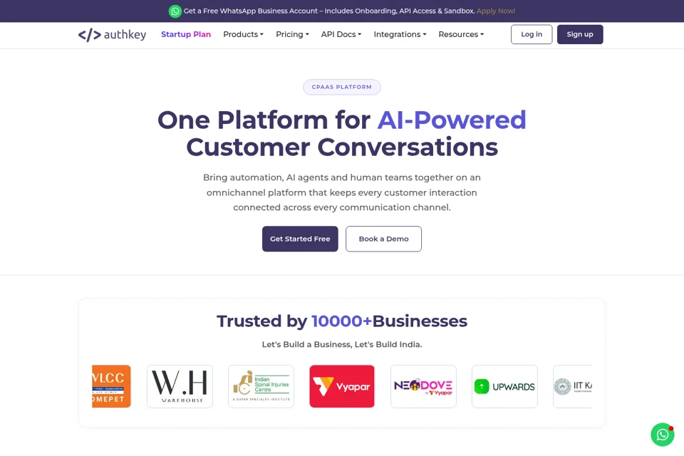 Aperçu de la landing page