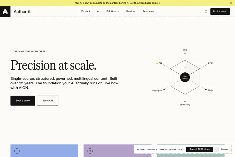 Aperçu de la landing page