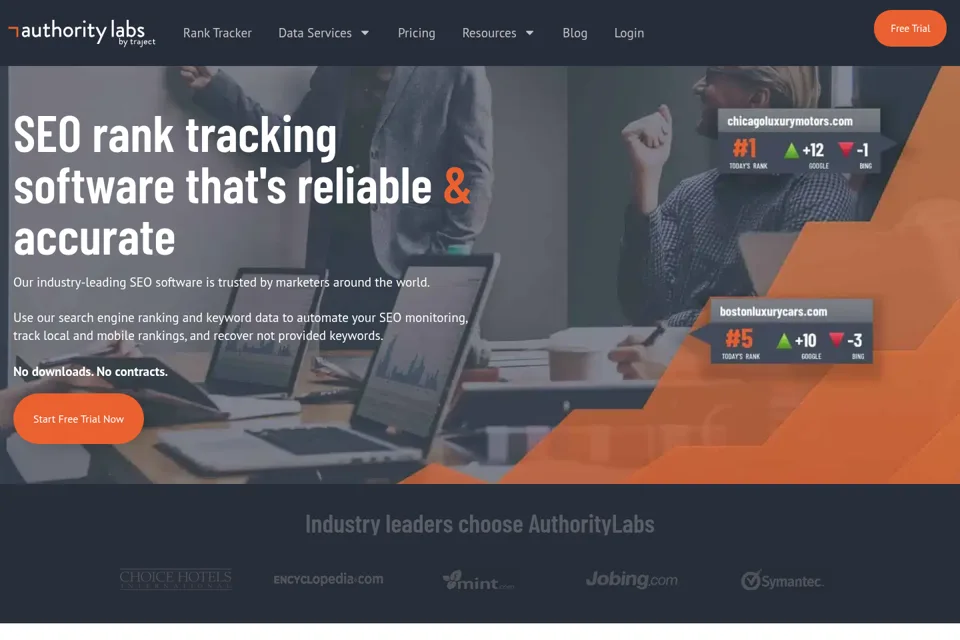 Aperçu de la landing page